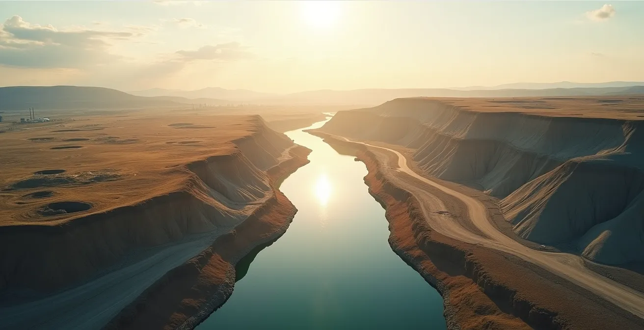 Geteilte Landschaft zeigt Kontrast zwischen ethischer und konfliktbelasteter Goldgewinnung