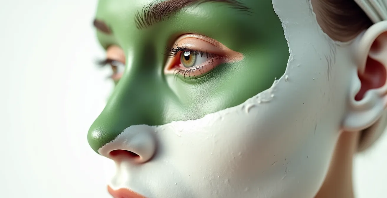 Multi-Masking Technik mit verschiedenen Masken für unterschiedliche Gesichtszonen