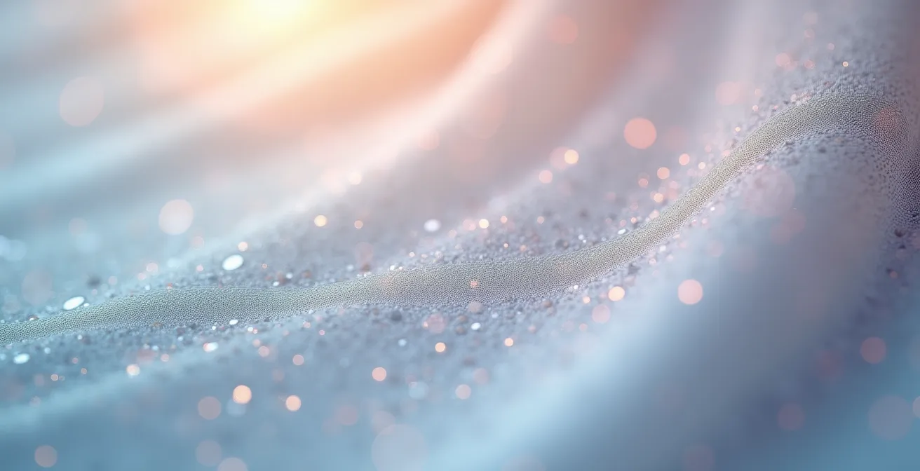 Mikroskopische Ansicht von nahtlosen Textilfasern